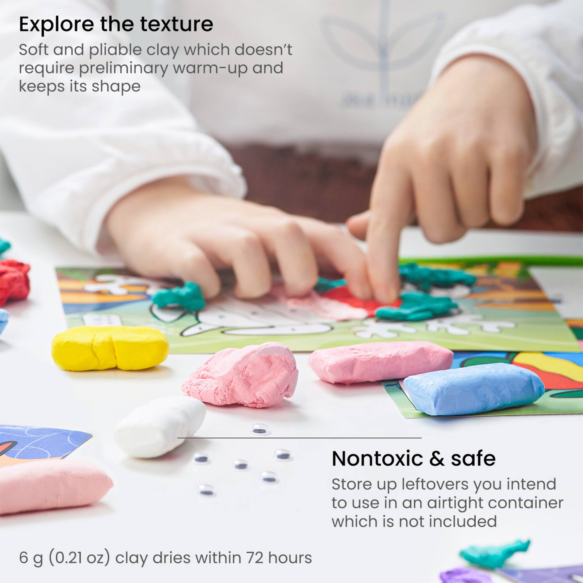 Arteza® Kids Safari Clay By Numbers Kit, 56 pcs